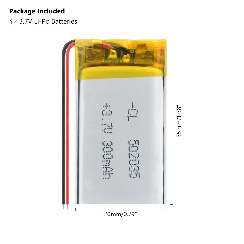 Поставка литиевая батарея литиевая полимерная аккумуляторная батарея 502035 300mAh 3,7 V для MP3 MP4 MP5 gps psp MID Bluetooth гарнитура