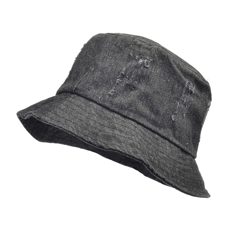 Джинсовые шляпы для женщин и мужчин, джинсовые шляпы с потертостями, козырек от солнца, для рыбалки, складываемая летняя кепка, шляпа для рыбалки в стиле хип-хоп