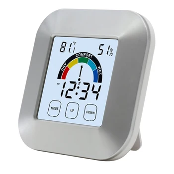 

Hygrometer Indoor Touchscreen Digital Hygrometer Thermometer Humidity Monitor with Temperature Humidity Gauge