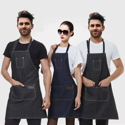 

2016 Cooking Kitchen Work Beauty Salon Apron for Jeans,Waitress Chef Man Women Shop Kitchen Cooking Cupcake Barbecue Denim Apron