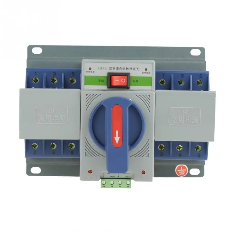 

220V 63A 3P Mini Intelligent Dual Power Controller AutomaticTransfer Switch Circuit Breaker