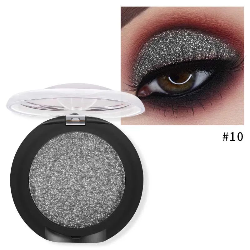 Pudaier Glitter Eyeshadow Palette Yeux Sombra Makeup Metallic Festival Eye Shadow Powder Shimmer Maquiagem Blue Eye Cosmetics - Цвет: 10