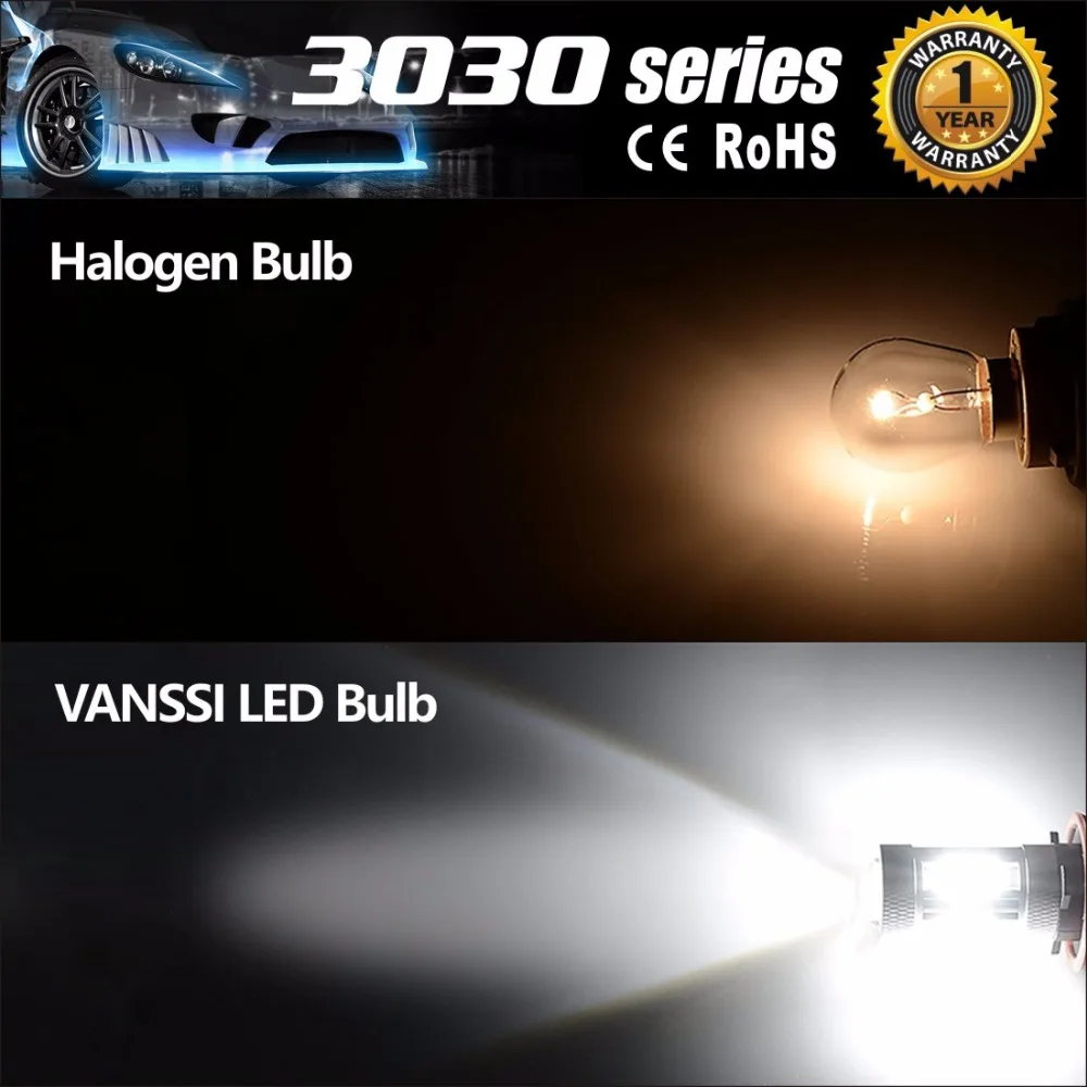 VANSSI 2 шт. H8 H11 H16 светодиодный противотуманный светильник Чрезвычайно Яркий 3030