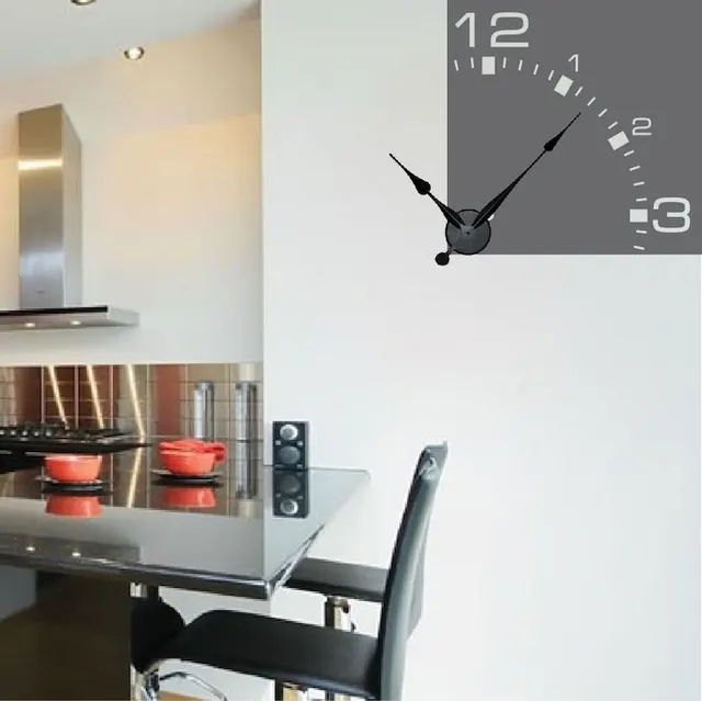 Trendy Moderne Hoek Klok Ontwerp Muursticker met Schattige Klok ... Trendy Moderne Hoek Klok Ontwerp Muursticker met Schattige Klok ...