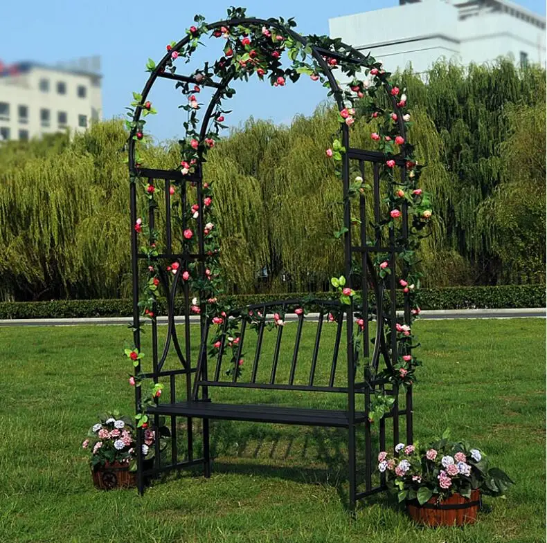 Открытый сад стойка для цветов с арки металлический альпинистский из ротанга