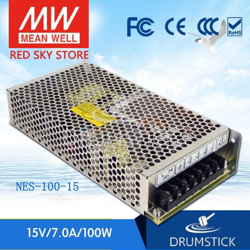 

Redsky [free-delivery 10Pcs] MEAN WELL original NES-100-15 15V 7A meanwell NES-100 105W Single Output Switching Power Supply