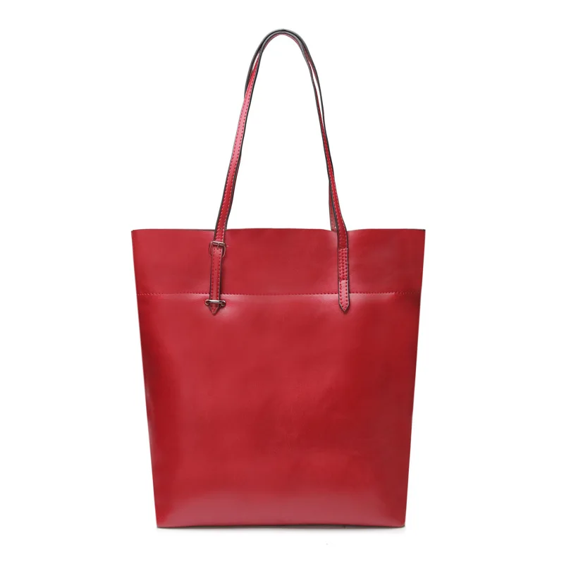 European and American ladies oil wax leather motorcycle bag Leather large-capacity, gray shoulder motorcycle cross bag