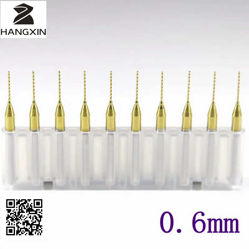 

10PCS titanium coated carbide drill 0.6mm 0.8mm Cnc milling cutte,printed circuit board miniature, carving metal woodwork tools