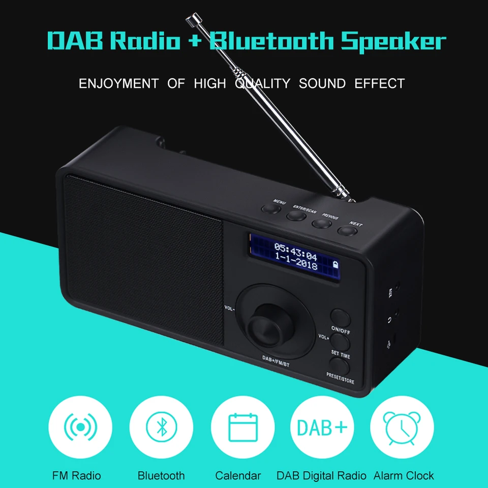digital radio with bluetooth speaker
