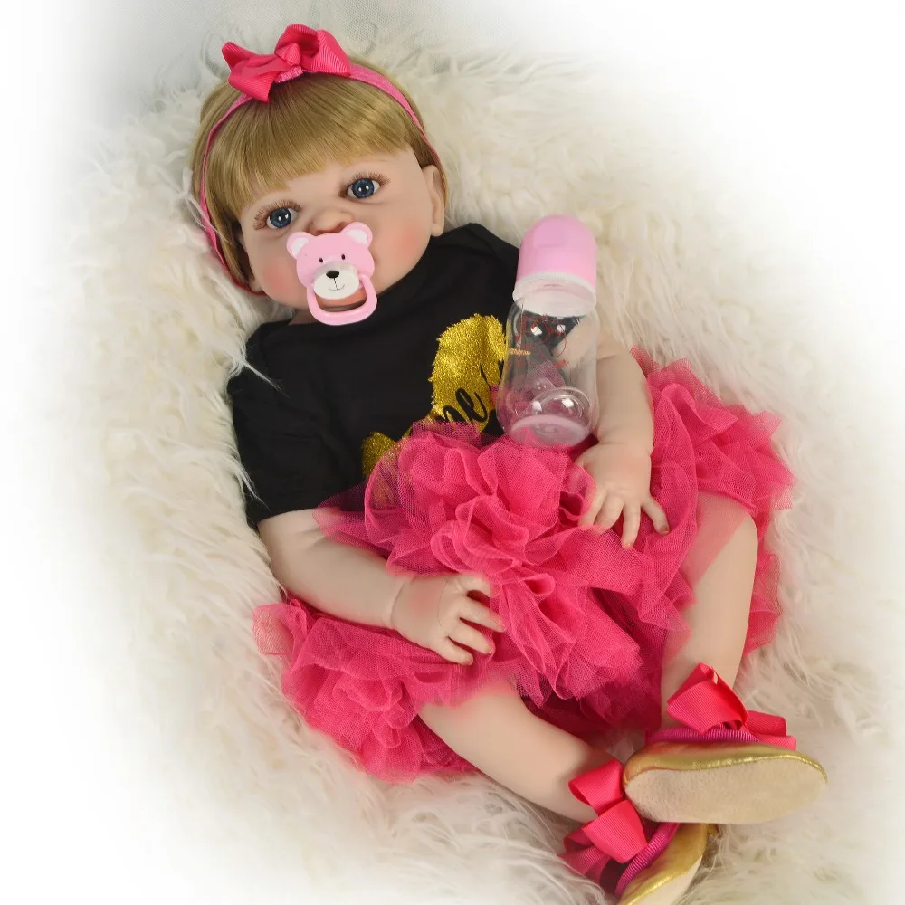 Новые Девочки игрушки 55 см мягкие силиконовые реборн Куклы Детские реалистичные куклы кукла-реборн из ПВХ Boneca Bebes Reborn кукла для девочек