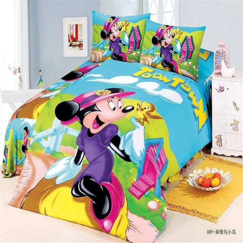 Minnie Mouse Linda cubierta individual de edredón rotativo Niños Dormitorio 