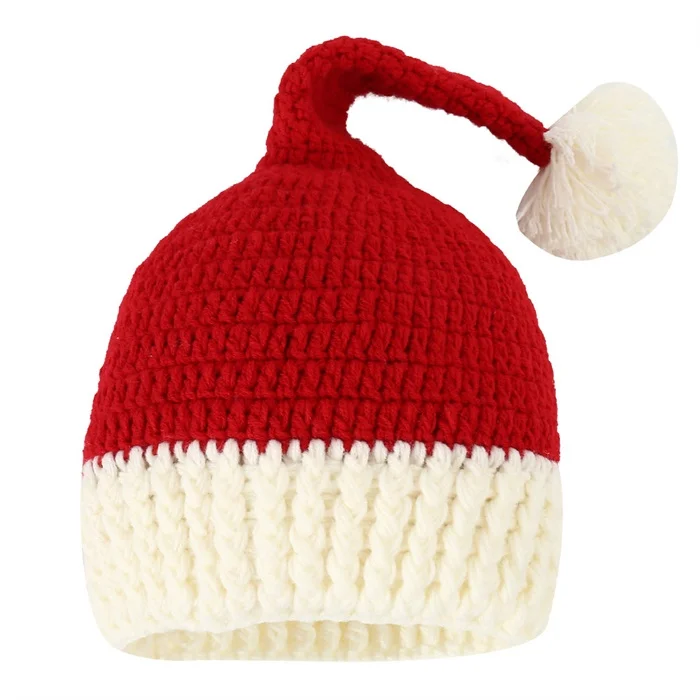 Adults Women Santa Claus Xmas Christmas Hats Merry Christmas Party Soft Knitted Wool Christmas