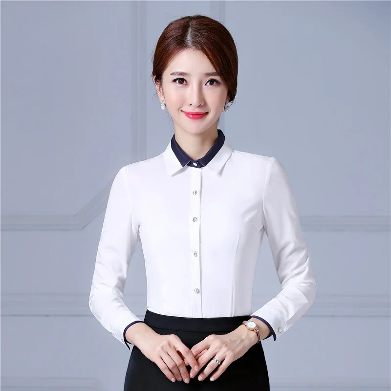 Aliexpress.com : Buy Formal Elegant Slim Fashion White Long Sleeve ...