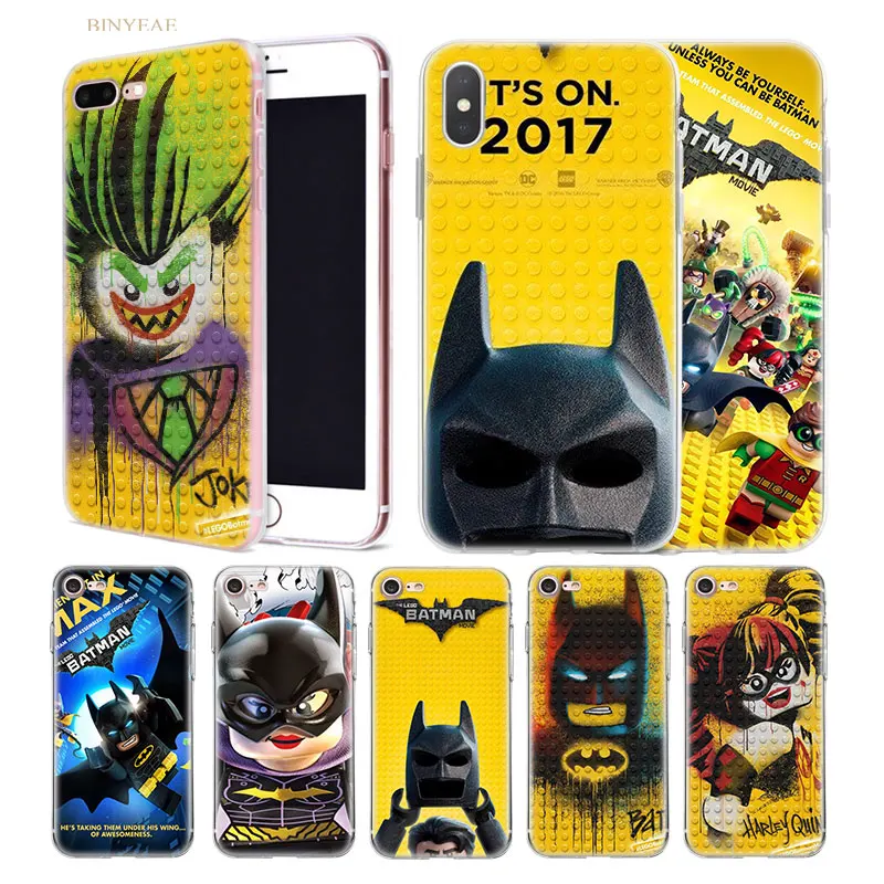 

The Lego Batman Movie Case for iphone X XS XR XS Max 7 7S 8 Plus 10 5 5SE 5C 6 6S Transparent Soft TPU Coque Cover Phone shell