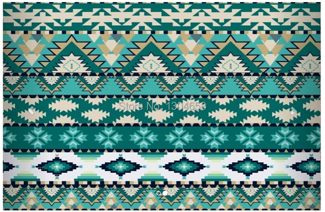 Free Shipping Custom Large Living Room Sofa Bedroom Wall Mural Wallpaper  Background Green Aztec Pattern Wall Mural Silk Fabric - Wallpapers -  AliExpress