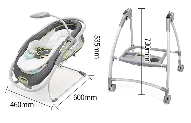 2 в 1 супер многофункциональный ребенка вышибала музыка движется детская кроватка и высокое просмотров коляски детские кресло-качалка кроватки с MP3