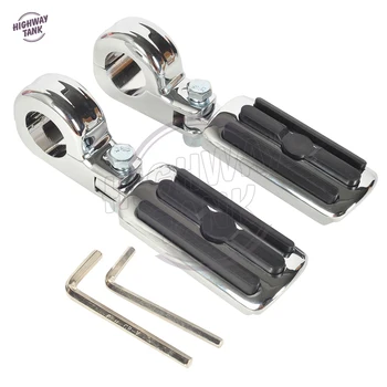 

32mm 1 1/4" Aluminum Chrome Motorcycle Foot peg Foot Rests case for Harley Softail Dyna Fatboy Sportster
