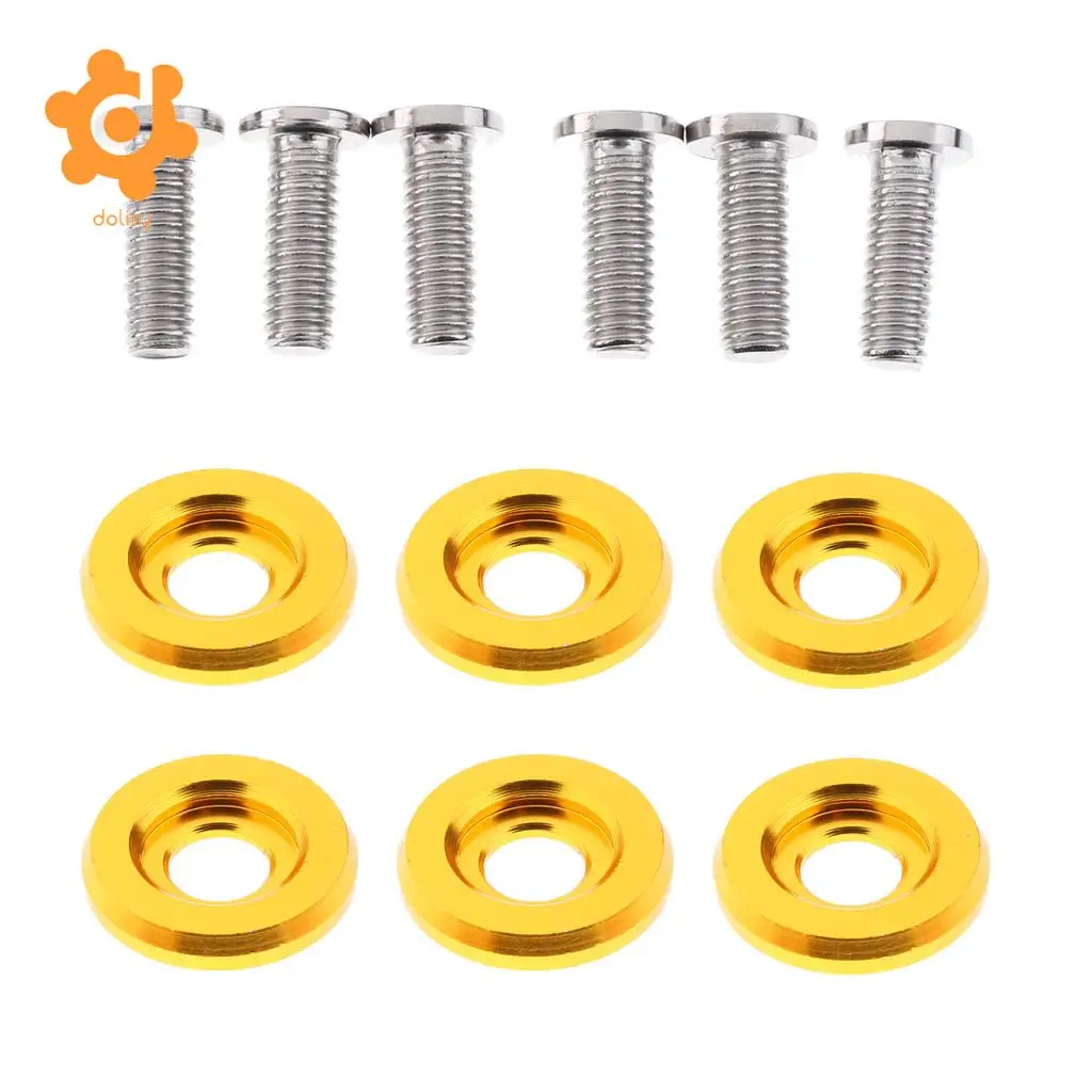 dolity 6 Set M6x20mm Aluminium License Plate Frame Bumper Bolt Screw Kits