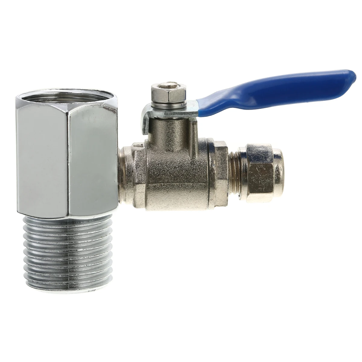 Mayitr Adapter Tee Copper 1/2 '' Valve to 1/4 '' Plug Adapter Valve With Shut-off Ball Valve Tee Ball Faucet Hardware Tools