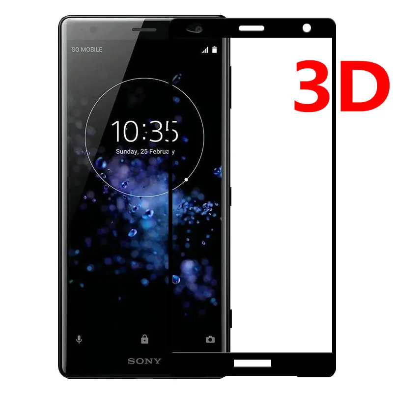 

For Sony Xperia XZ2 Compact 3D Full Cover tempered Glass Screen Protector Film For Sony Xperia X Performance Dual F8131 F5121