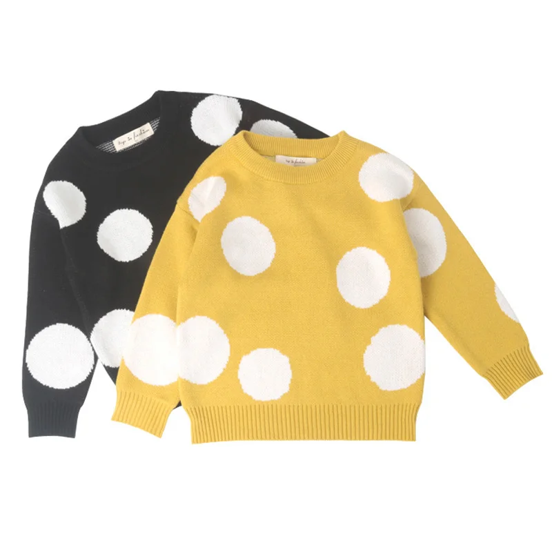 Children Baby Girls Dot Sweater Boys Autumn Winter Girls Kids Girls Boys Sweater Clothes 1-6 years