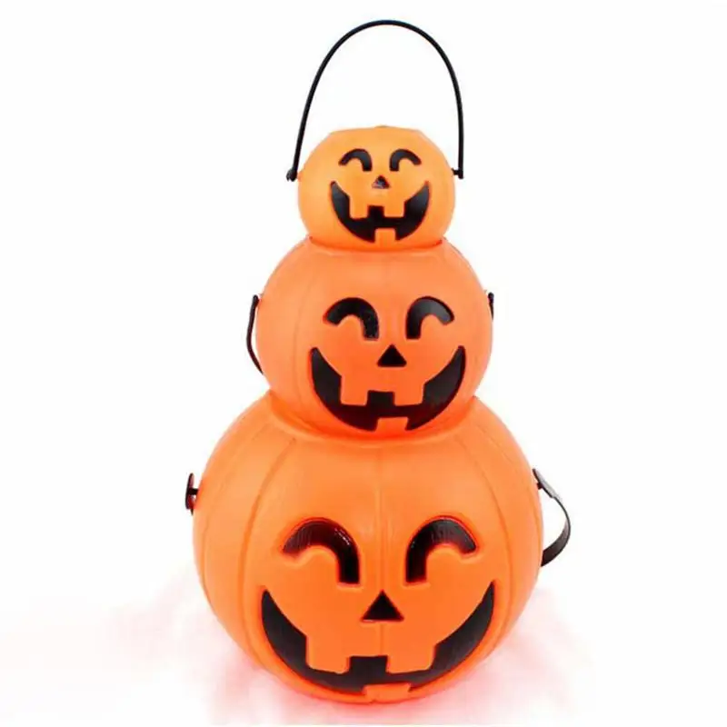 Halloween Pumpkin Bucket Children Trick or Treat Portable Pumpkin Candy