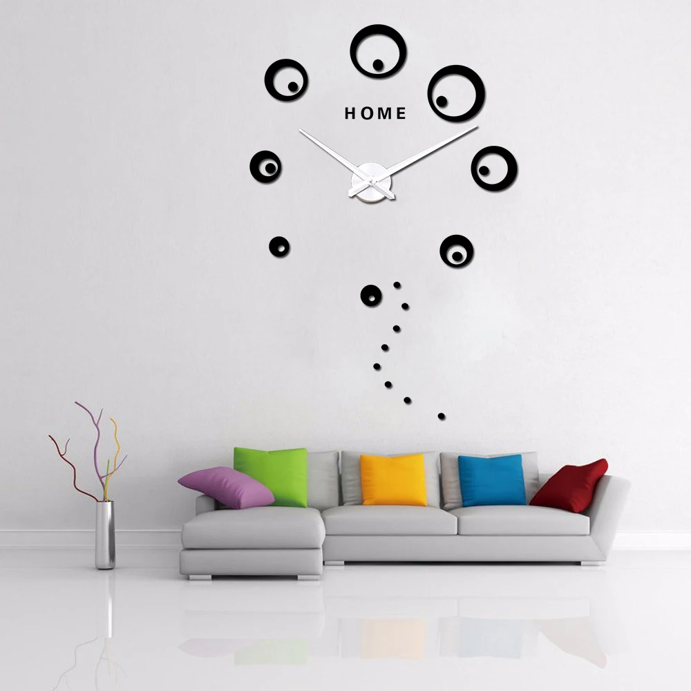 Decorative Large Clock Oversize Clocks For Living Room Acrylic 3d Diy