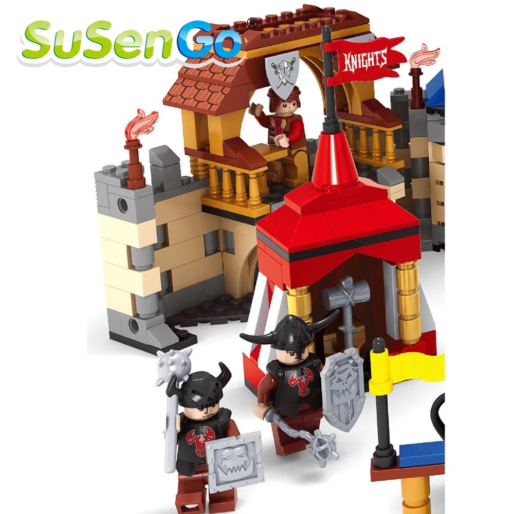 

SuSenGo Model Building Kits Knights 27908 Castle Series 3D Blocks Educational Toys Hobbies For Children SGAS27908