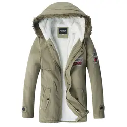 2019 модные Для Мужчин's тактическая куртка милитари бархат парки зима теплая флисовая куртка с капюшоном куртки Hombre зимняя мужская одежда