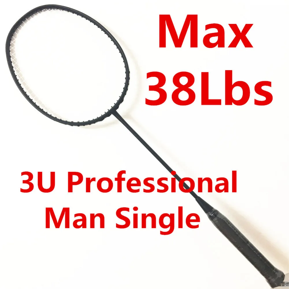 38 lbs badminton racket
