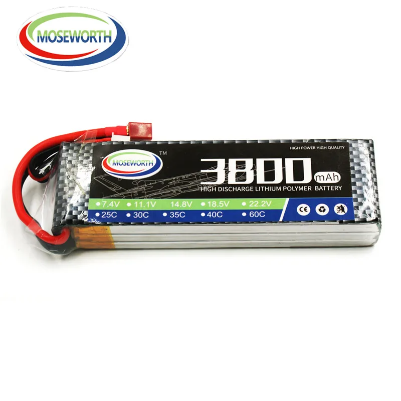 MOSEWORTH 3 S 11 1 v 3800 mah 30C RC Lipo батарея для Самолет дроен автомобиль Бесплатная