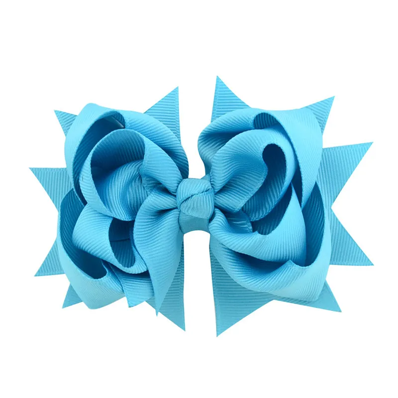 Kids Cute Flower Headwear Grosgrain Ribbon Hairbow Children Girls Hair Bows Clips Hair Baby Girl Head Accessories Dancing Hairpins (7)