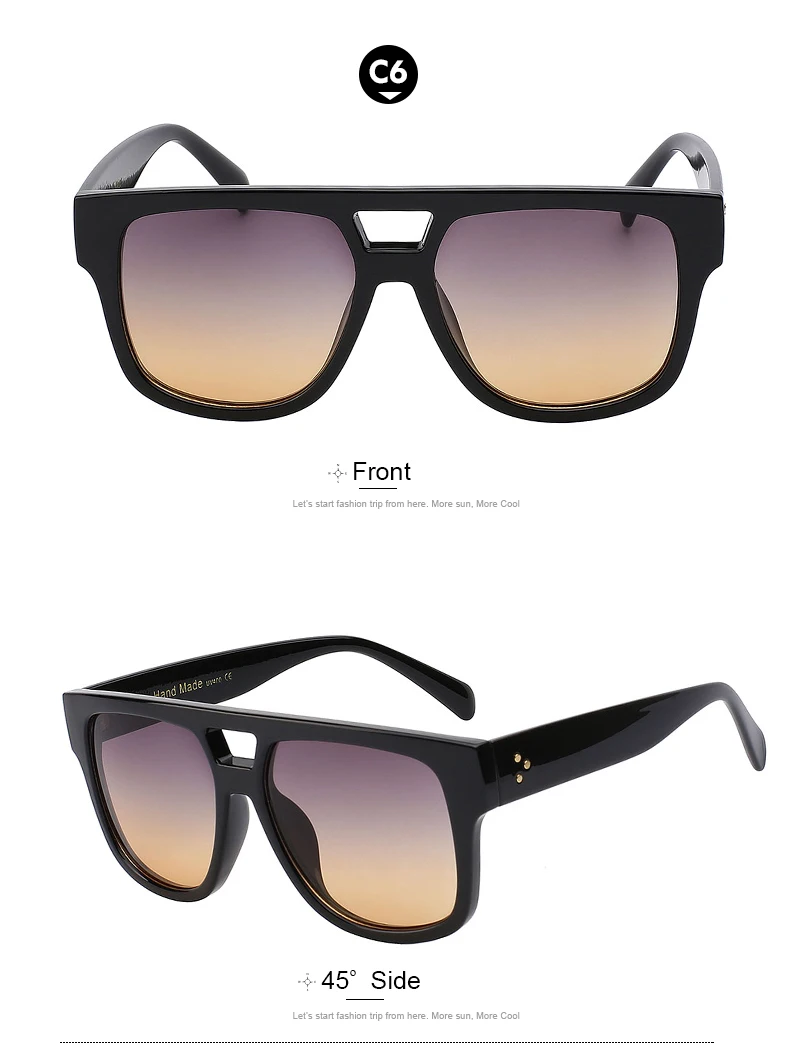 XIU Новинка 2017 года Для женщин солнцезащитные очки Большой Оттенки брендовые дизайнерские солнцезащитные очки модные заклепки очки с