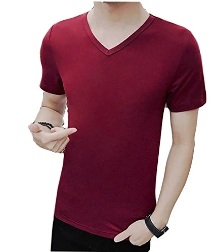 Freely Mens Leisure Short-Sleeve Scoop Neck Ethinic Style Down Tops T-Shirt 
