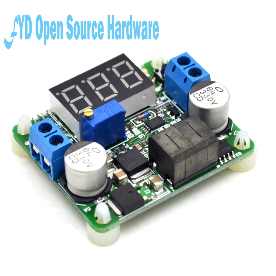 

DC-DC Buck and Boost Voltage Converter Voltmeter Display LED Step Down and Up Power Supply 5-25V to 0.5V-25V Super LM2577
