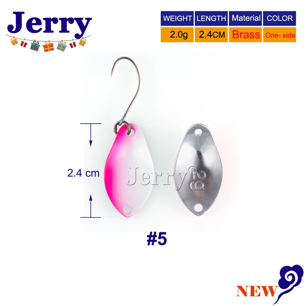Cucharas de trucha Jerry 2g de latón spinning cucharas de pesca micro metal señuelos área de pesca de trucha ultraligera Cucharas de trucha Jerry 2g de latón spinning cucharas de pesca micro metal señuelos área de pesca de trucha ultraligera