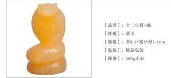 

free shipping New authentic natural Topaz jade zodiac snake ornaments is a snake mascot Lucky Evil