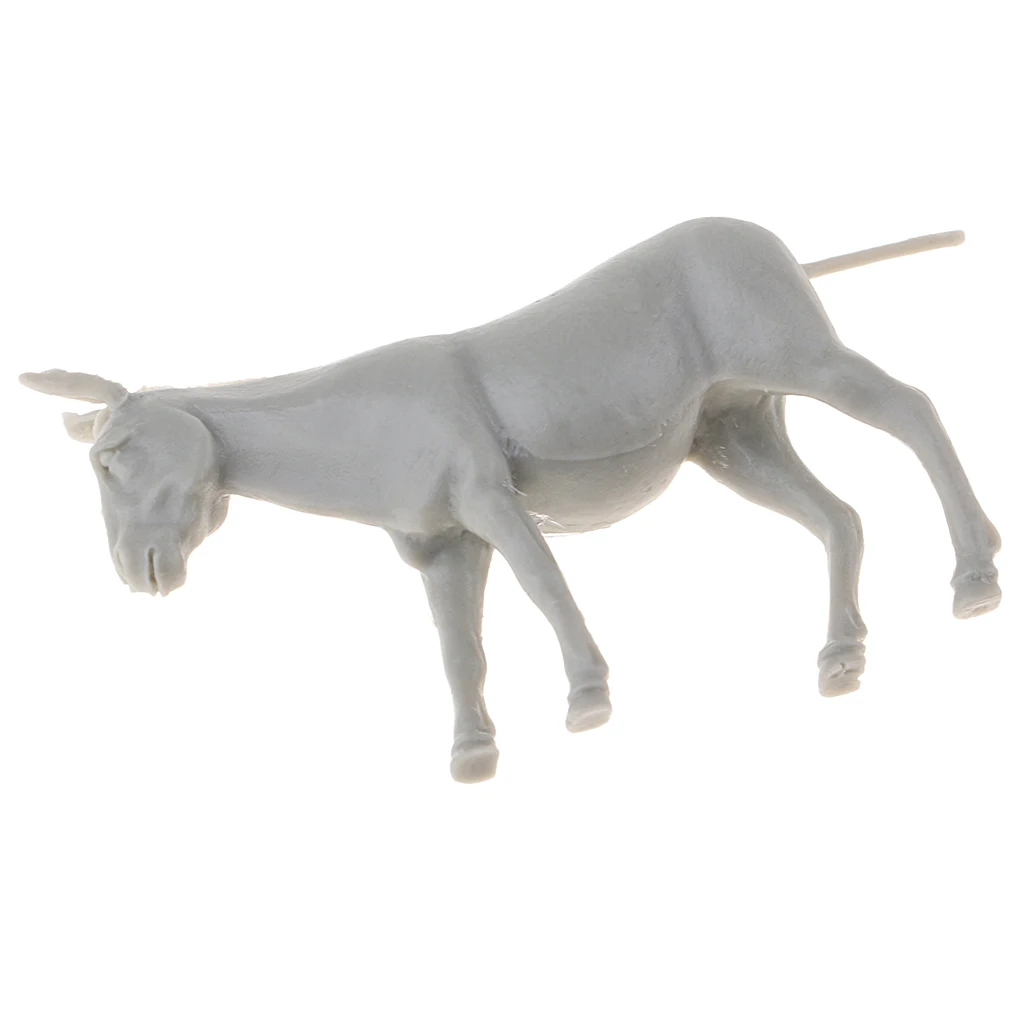 MagiDeal 1/35 Dioramas Accessories Resin Donkey Figurine Model - Resin Scene