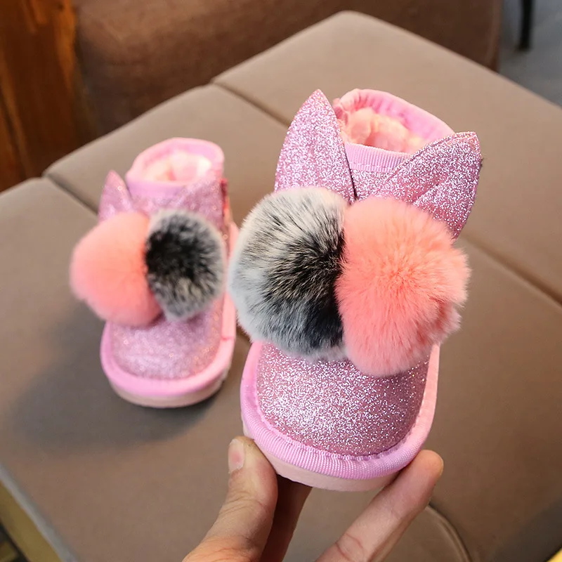 2019 зимняя детская обувь для малышей Детская Нескользящая хлопковая обувь с мягкой подошвой теплая зимняя обувь