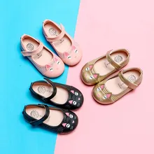 Милые кожаные тонкие туфли с рисунком кота для маленьких девочек; детская обувь принцессы; Calzado para nios