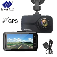 E-ACE автомобиля DVR, gps трекер камера Full HD 1080 P Мини Ночное видение видео регистраторы 170 градусов ADAS LDWS Dashcam Авто Регистратор