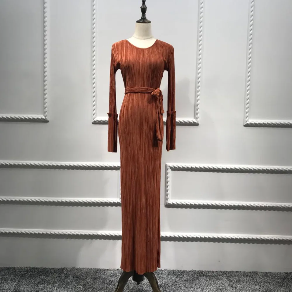 trumpet sleeve maxi dress