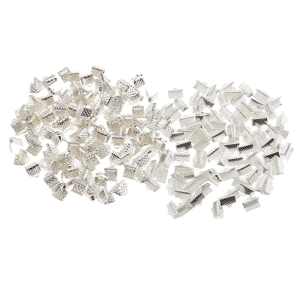 Necklace Ribbon Cord End Crimp Clamps 6mm 10mm Pack Of 200PCS DIY Jewellery