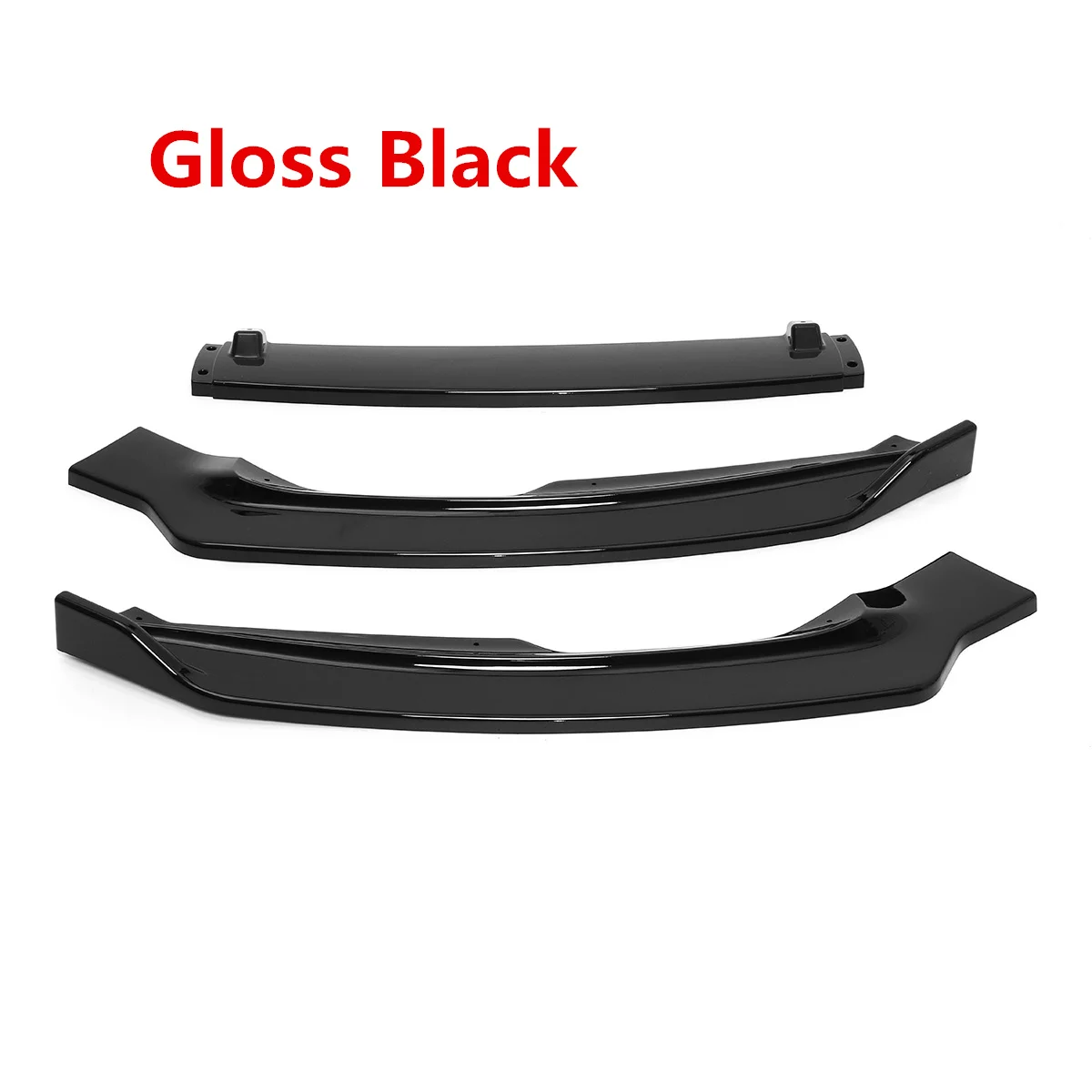 Новинка, 3 шт., автомобильный передний бампер для губ, спойлер, разветвители, обвес для Ford для Fusion для Mondeo-, углеродное волокно, вид/черный глянец - Цвет: Gloss Black