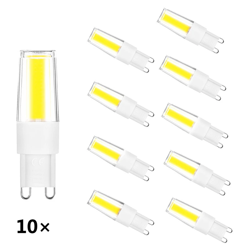 

10pcs/ ACDC 12V 220V Mini G4 LED G9 COB Bulb Candle Silicone Lights Replace 10W 20W 35W 50W Halogen lamp Chandelier Spotlight