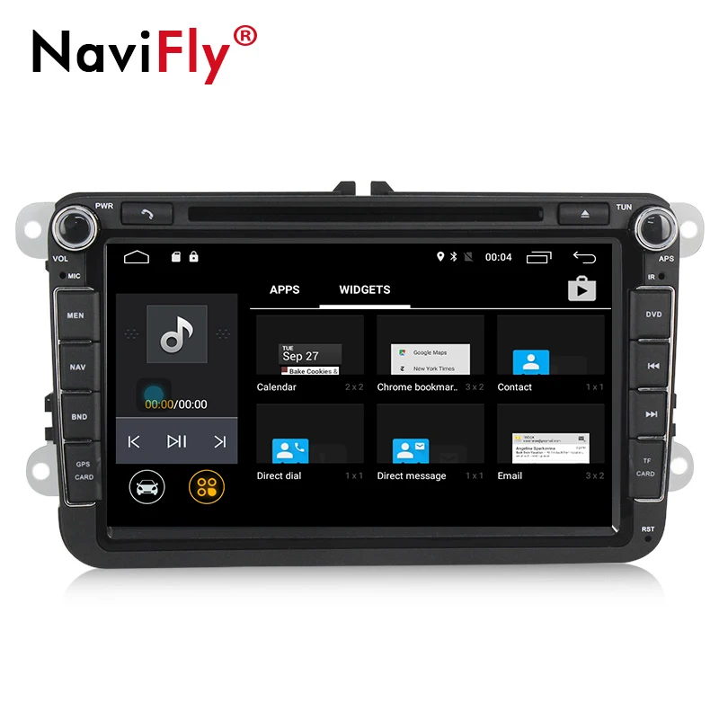 Top 2Din Free shipping Android7.1 2G RAM Car Multimedia player for  VW GOLF 4 5 Polo Bora CC JETTA PASSAT Tiguan SKODA OCTAVIA 4