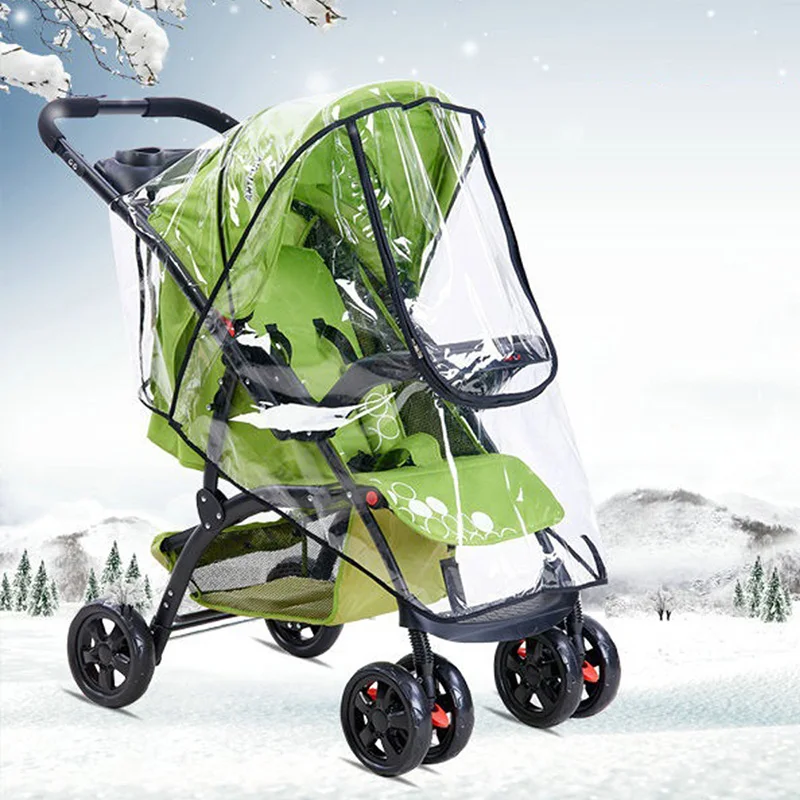 Buy Portable Baby Stroller Rain Cover Foldable Plastic