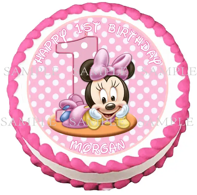 Online Shop Minnie Mouse Edible Cake Topper Wafer Rice Paper For