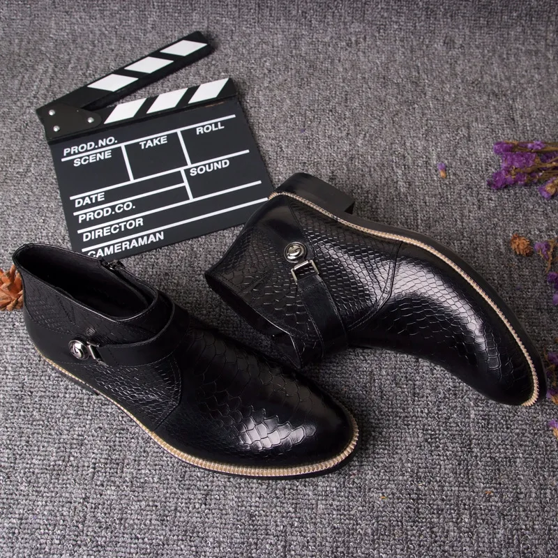 

High quality autumn and winter new England Martin boots men casual leather trend plus cotton boots Martin boots