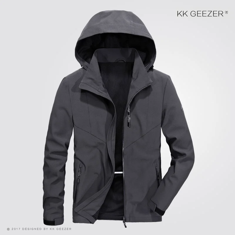 Blog Men Jacket Softshell Autumn Light jacket Windproof High Quality Spring Zipper Military Coat Loose Overcoat Jacket Outerwear